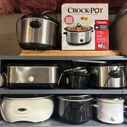 3 Shelves Of Crock Pots (Right)