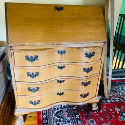 Vintage Light Wood Secretary Desk (Master Bedroom)