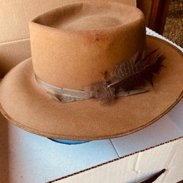 Brown Wide Brimmed From JJ Hat Center NY - Wear Noted (Barn)