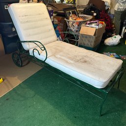 Vintage Heavy Metal Lounge Chair With Cushions (BSMT)