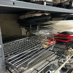 Shelf Of Baking Racks, Roasting Racks, And Cutting Boards (RIGHT)