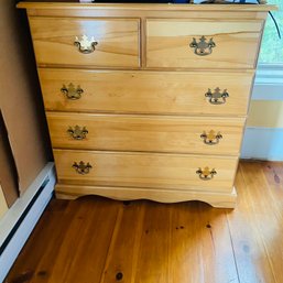 Wooden Chest Of Drawers With Metal Pulls No. 2 (Master Bedroom)