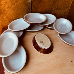 Set Of Hall Ceramic Pottery Oval #700 Serving Dishes (Barn)