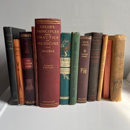 Vintage And Antique Book Lot: Fiction And Medical Texts (LL)