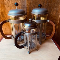 Trio Of Bodum & Bonjour Coffee Presses - (barn)