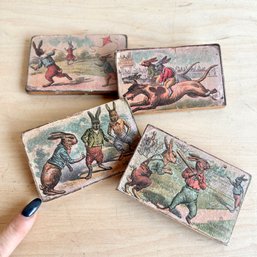 Vintage Decoupage Wooden Illustrated Cards (IS)