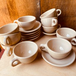 Buffalo China Coffee Cups & Saucers (Barn)