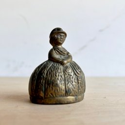 Small Vintage Brass 'lady' Hand Bell (IS)