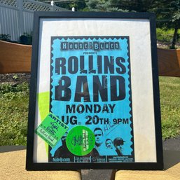 Autographed ROLLINS BAND Concert Poster, House Of Blues, Henry Rollins Signed & Framed