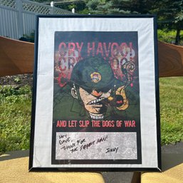 Autographed CRY HAVOC! Poster, Punk Rock, Framed