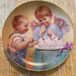 Heavenly Angels Collectible Plate 'Angel Cake' By MaGo