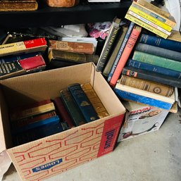 Box Lot Of Vintage Book (garage Left)