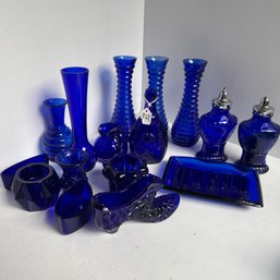 Assorted Blue Glass Decor Lot (NK)