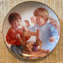 Heavenly Angels Collectible Plate 'Caught In The Act' By MaGo