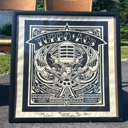 Autographed THE TURBO A.C.'S Concert Poster, Framed, Punk Rock