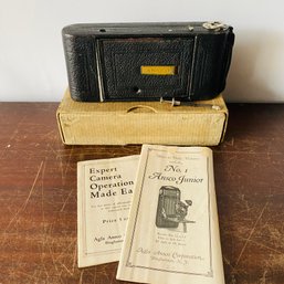 Vintage Ansco Junior Camera With Original Box And Instructions (NK)