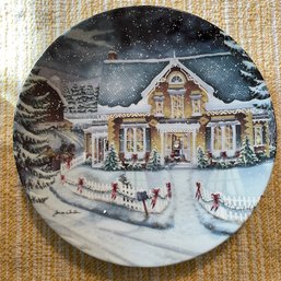 Christmas Memories Collection Plate 'Welcome To Our Home' W/ Cert. Of Authenticity