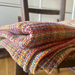 Lovely Vintage Handwoven Colorful Throw By Diane Jackson Cole (DJC)