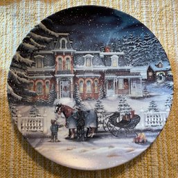 Christmas Memories Collection Plate 'A Winter's Tale' W/ Cert. Of Authenticity
