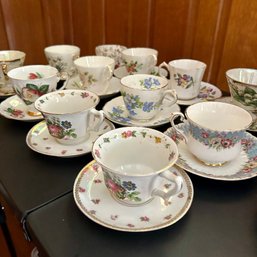 Vintage Bone China Teacups & Saucers (entry)