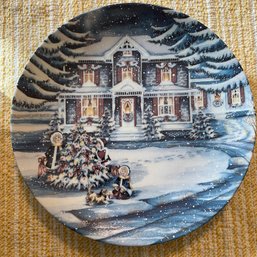 Christmas Memories Collection Plate 'A Christmas Celebration' W/ Cert. Of Authenticity