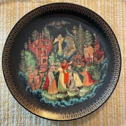 Russian Legends Collection Plate 'Tsar Saltan' W/ Cert. Of Authenticity