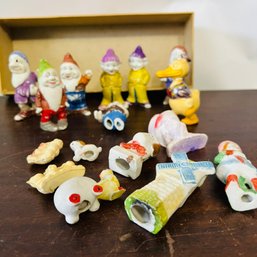 Old Vintage/Antique Miniatures Lot: Snow White Dwarves Made In Japan And Other Figures (garage Left)