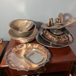 Assortment Of Silverplate And Pewter Pieces (LR)