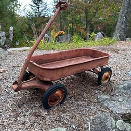 Vintage Rusty Wagon Outdoor Planter (Outside Front)