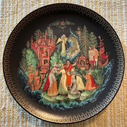 Russian Legends Collection Plate 'Tsar Saltan' W/ Cert. Of Authenticity (A13)