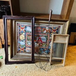 Framed Puzzle, Washboard, Empty Frame And Rug Beater (BR 2)