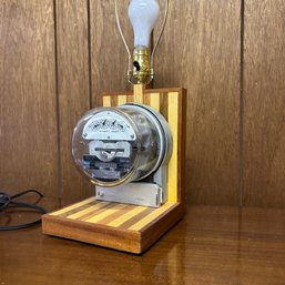 Unique Electric Meter Table Lamp (Basement)