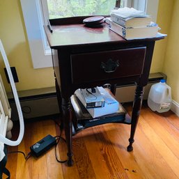 Small Vintage Wooden Accent/Side Table (Bedroom Left)