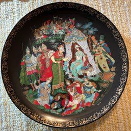 Russian Legends Collection Plate 'The Golden Cockerel' W/ Cert. Of Authenticity (A16)
