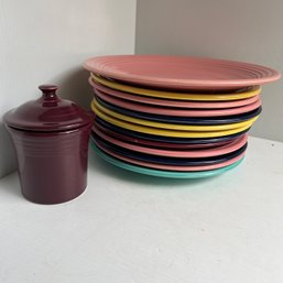 Lot Of Fiesta China - Plates & Jam Jar (NK)