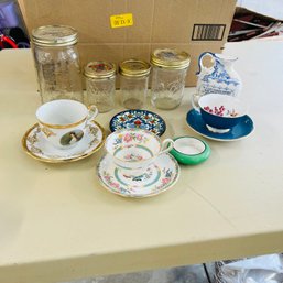 Vintage Tea Cups, Ceramics And Jars