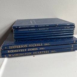 Vintage Coin Books With Coins (LL)
