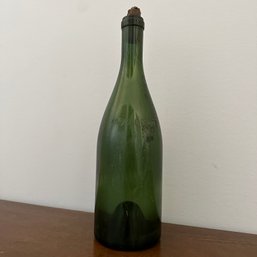 Vintage Tall Green Glass Bottle (HW)