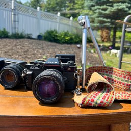 Vintage FUJI 35mm SLR Camera With Accessories