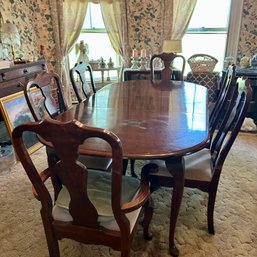 Dining Table & Chairs With Leaves (DR) See Notes