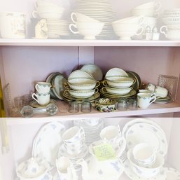 Vintage Haviland Limoges Cup And Saucers And Other Vintage Ceramics And Glass (Dining Room)