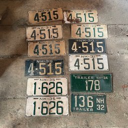 Antique/Vintage NH License Plate Lot (Zone 1)