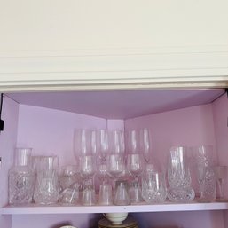 Assortment Of Vintage Glass Stemware And Glasses (Dining Room)