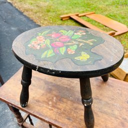 Small Painted Wood Stool