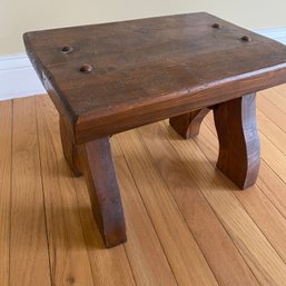 Sold Wood Vintage Stool / Foot Rest (LR)