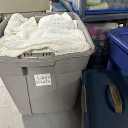 Tote Of White Towels (Right)