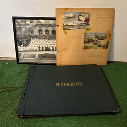 Vintage Photos In Album & Framed Graduation Photo (BSMT)