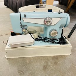 Vintage Baby Blue Dial N Sew Machine With Case
