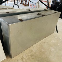 Set Of Two Large Metal Storage Chests