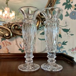 Pair Of Vintage Gorham Crystal Candlestick Holders (DR)